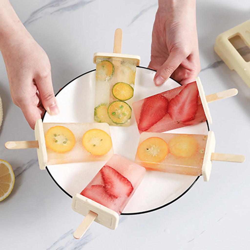 Silicone Popsicle Molds Maker,Large Homemade ICE Pop Molds Food Grade BPA Free Popsicle Mold Ice Cream Mold Food Grade Non-Stick PVC Ice Pop Maker for Home