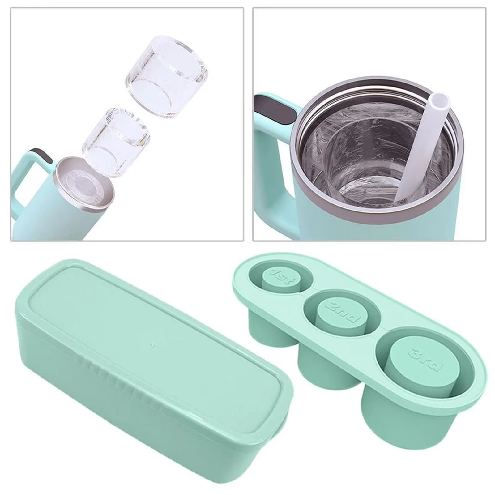Create Perfect Ice with Our Versatile Silicone Ice Cube Molds – Ideal for 30/40 Oz Tumbler Cups!