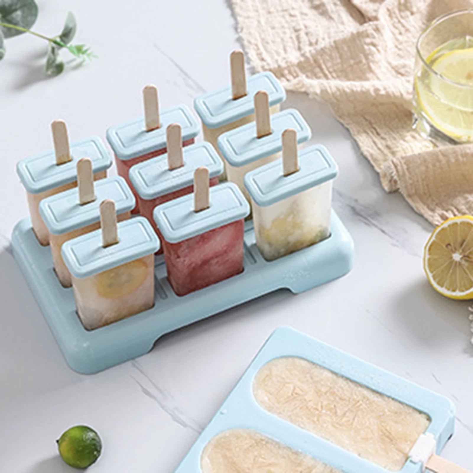 Silicone Popsicle Molds Maker,Large Homemade ICE Pop Molds Food Grade BPA Free Popsicle Mold Ice Cream Mold Food Grade Non-Stick PVC Ice Pop Maker for Home
