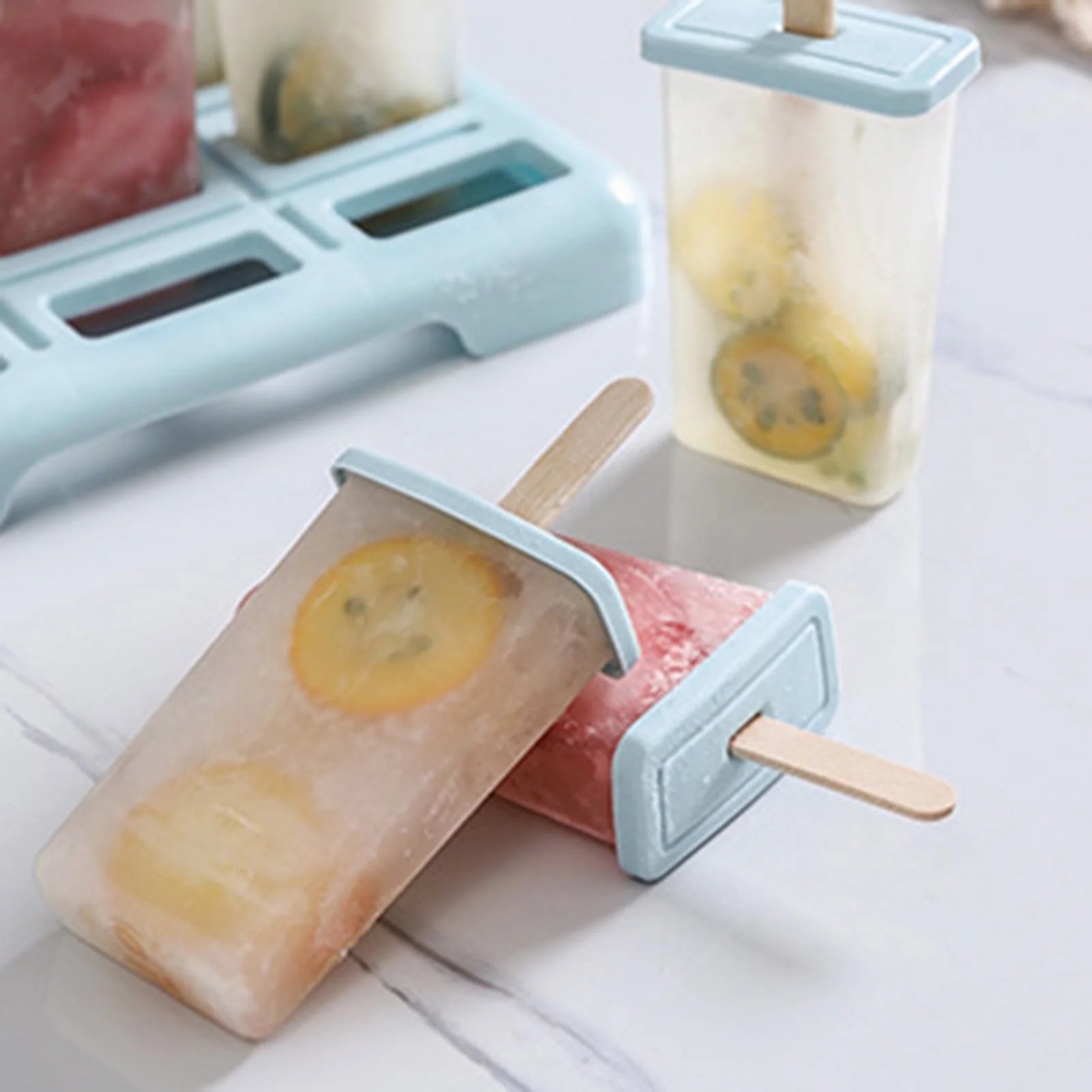 Silicone Popsicle Molds Maker,Large Homemade ICE Pop Molds Food Grade BPA Free Popsicle Mold Ice Cream Mold Food Grade Non-Stick PVC Ice Pop Maker for Home