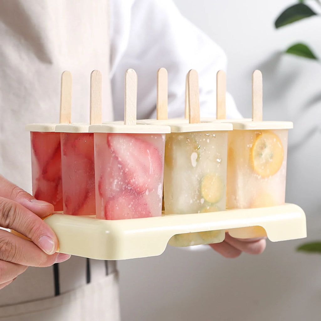 Silicone Popsicle Molds Maker,Large Homemade ICE Pop Molds Food Grade BPA Free Popsicle Mold Ice Cream Mold Food Grade Non-Stick PVC Ice Pop Maker for Home
